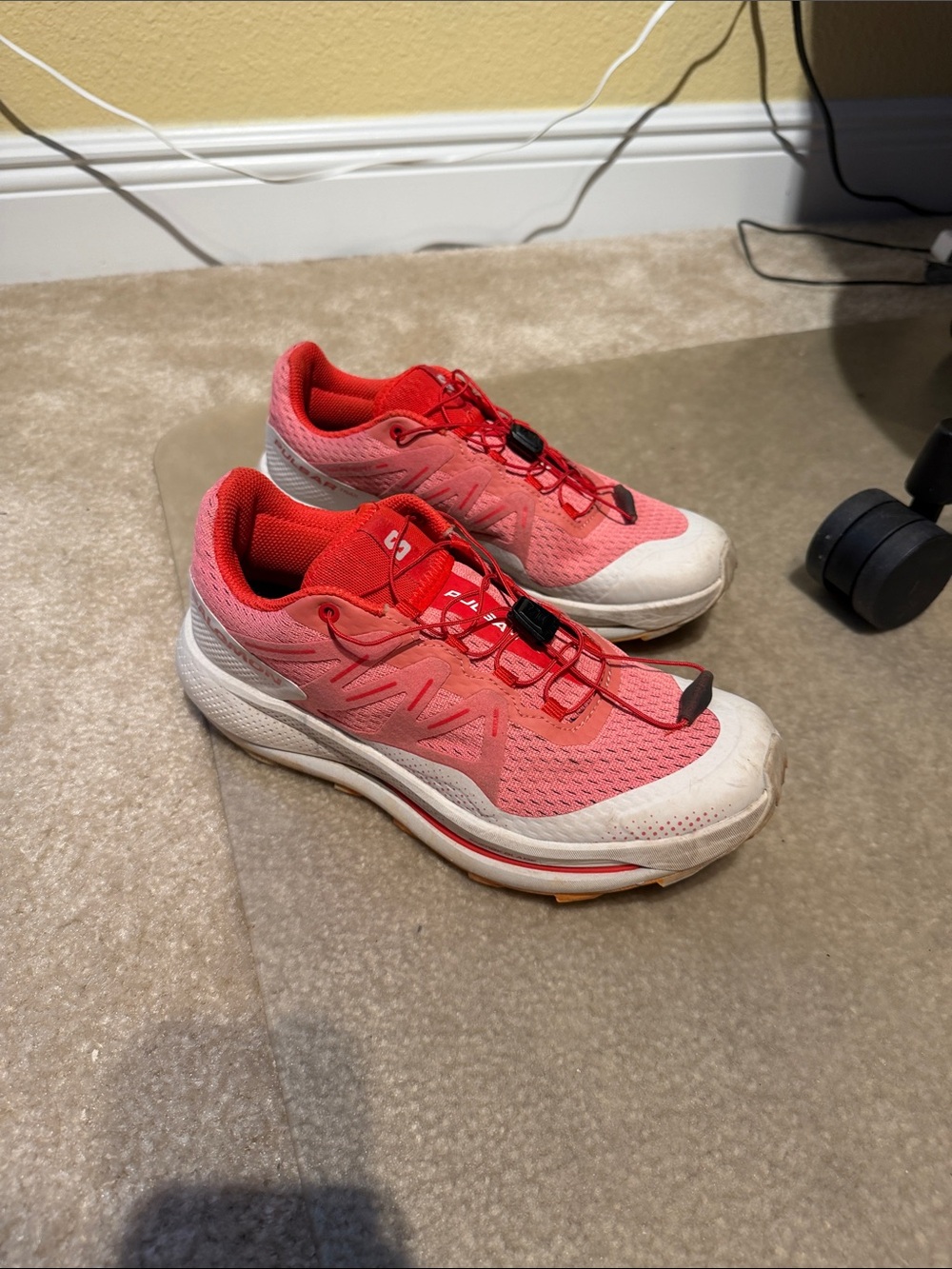 Salomon Pulsar Trail Running Shoes - Red/White